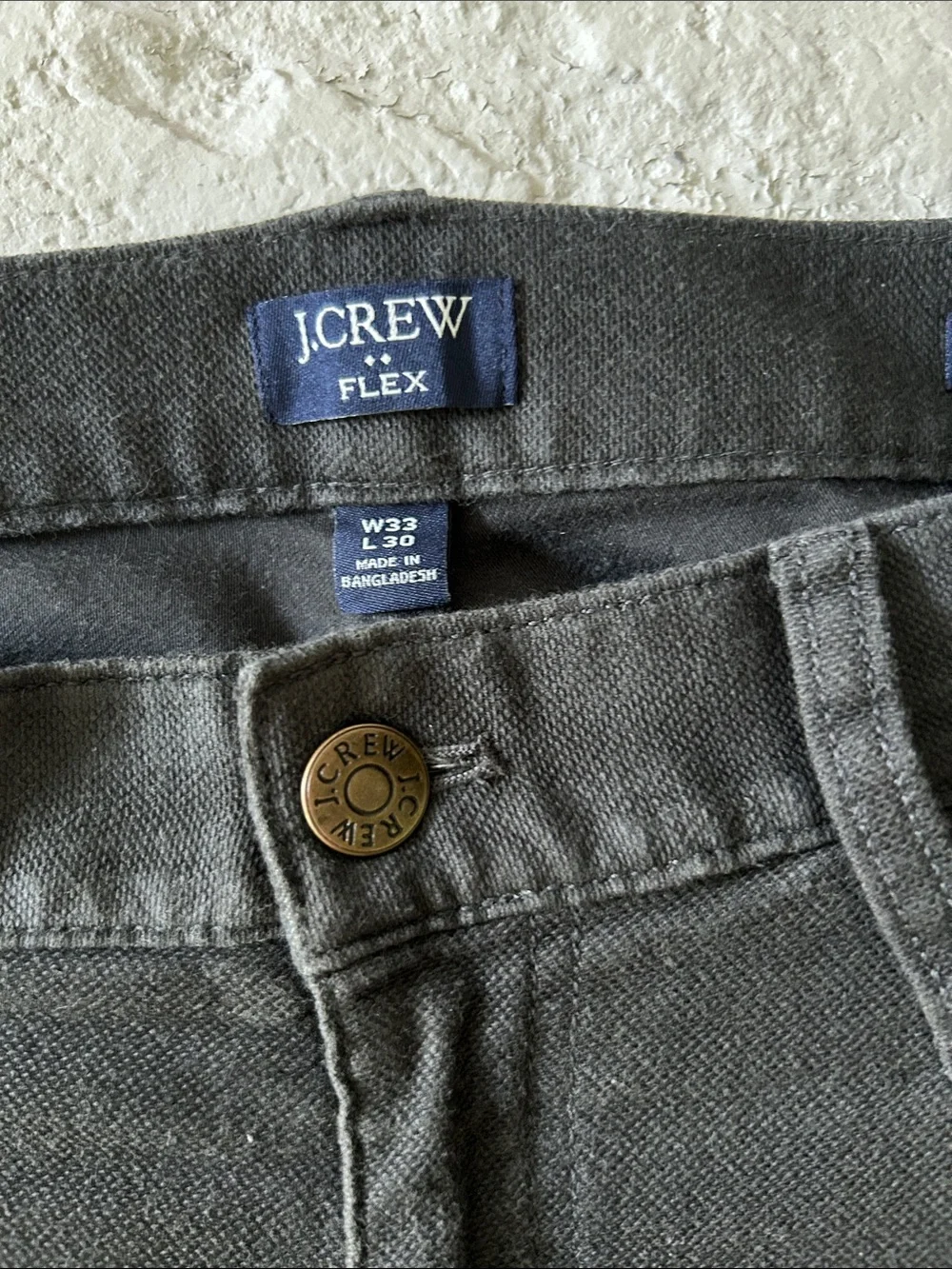 Men's Charcoal Slim Stretch Jeans 33x30